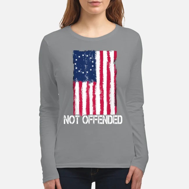 American betsy ross flag not offended women's long sleeved shirt