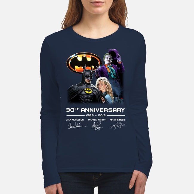 Batman 30th Anniversary 1989 2019 women's long sleeved shirt