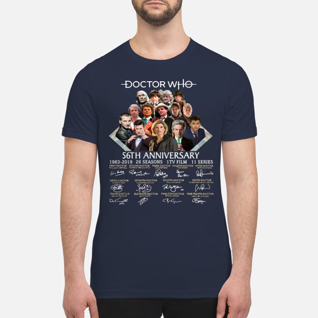 Doctor who 56th anniversary 1963 2019 premium men's shirt