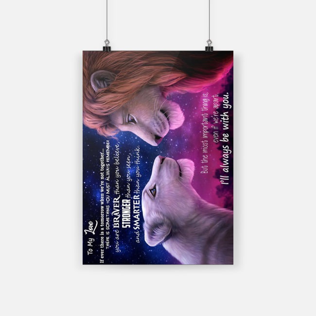 Lion King to my love I will always be with you black poster