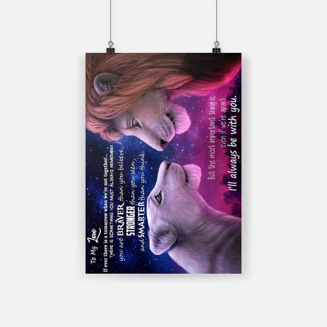 Lion King to my love I will always be with you white poster