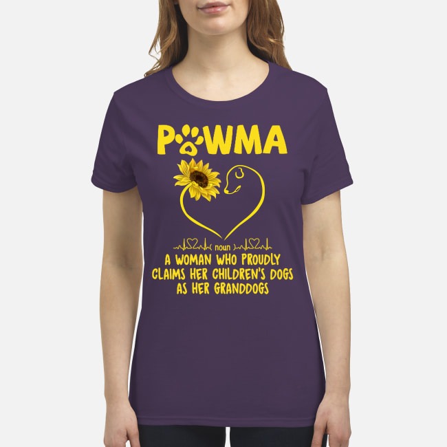 Pawma a woman who proudly claims her children dogs as her grandogs premium women's shirt