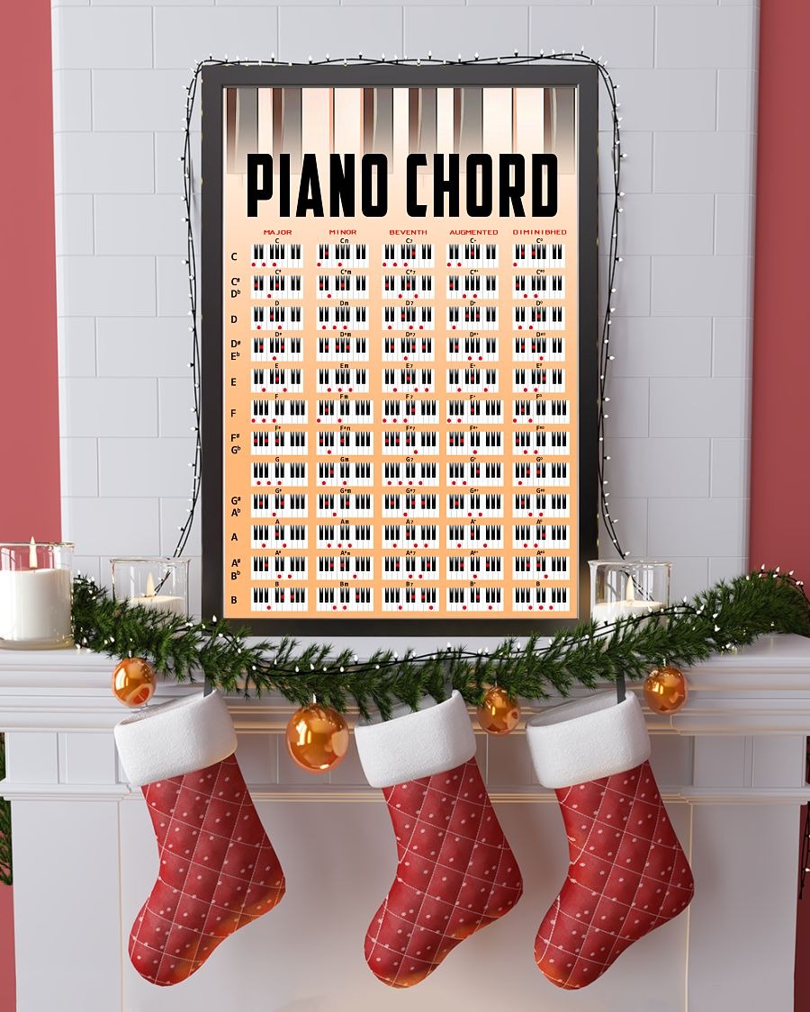 Piano chord beautiful poster