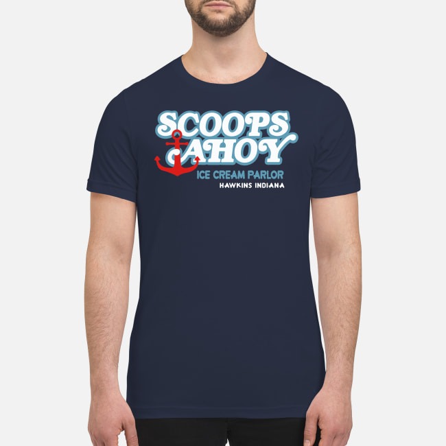Scoopsahoy ice cream parlor premium men's shirt