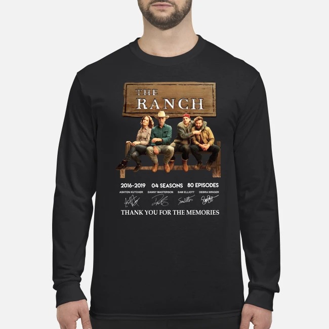 The Ranch 2016 2019 4 seasons 60 eposides thank you for the memories men's long sleeved shirt