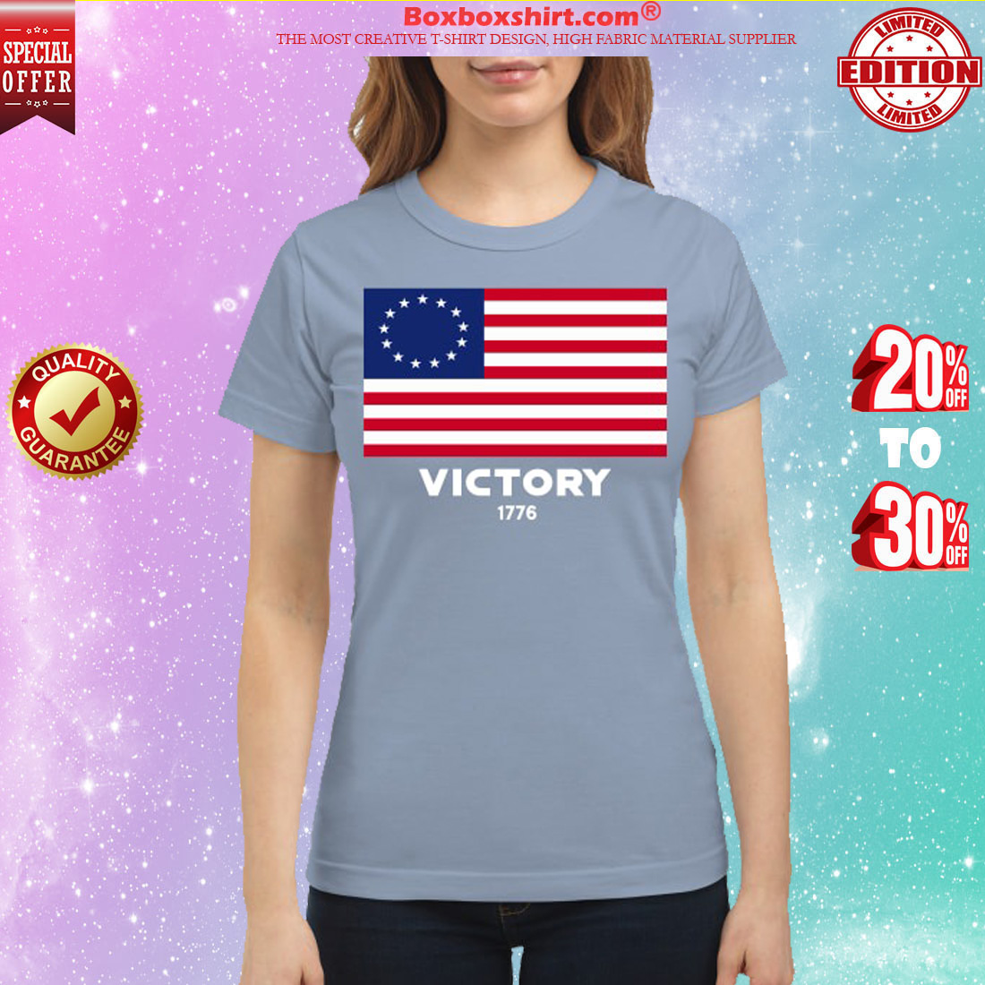 USA American flag victory 1776 classic shirt