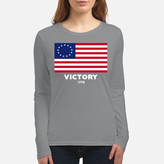 USA American flag victory 1776 women's long sleeved shirt