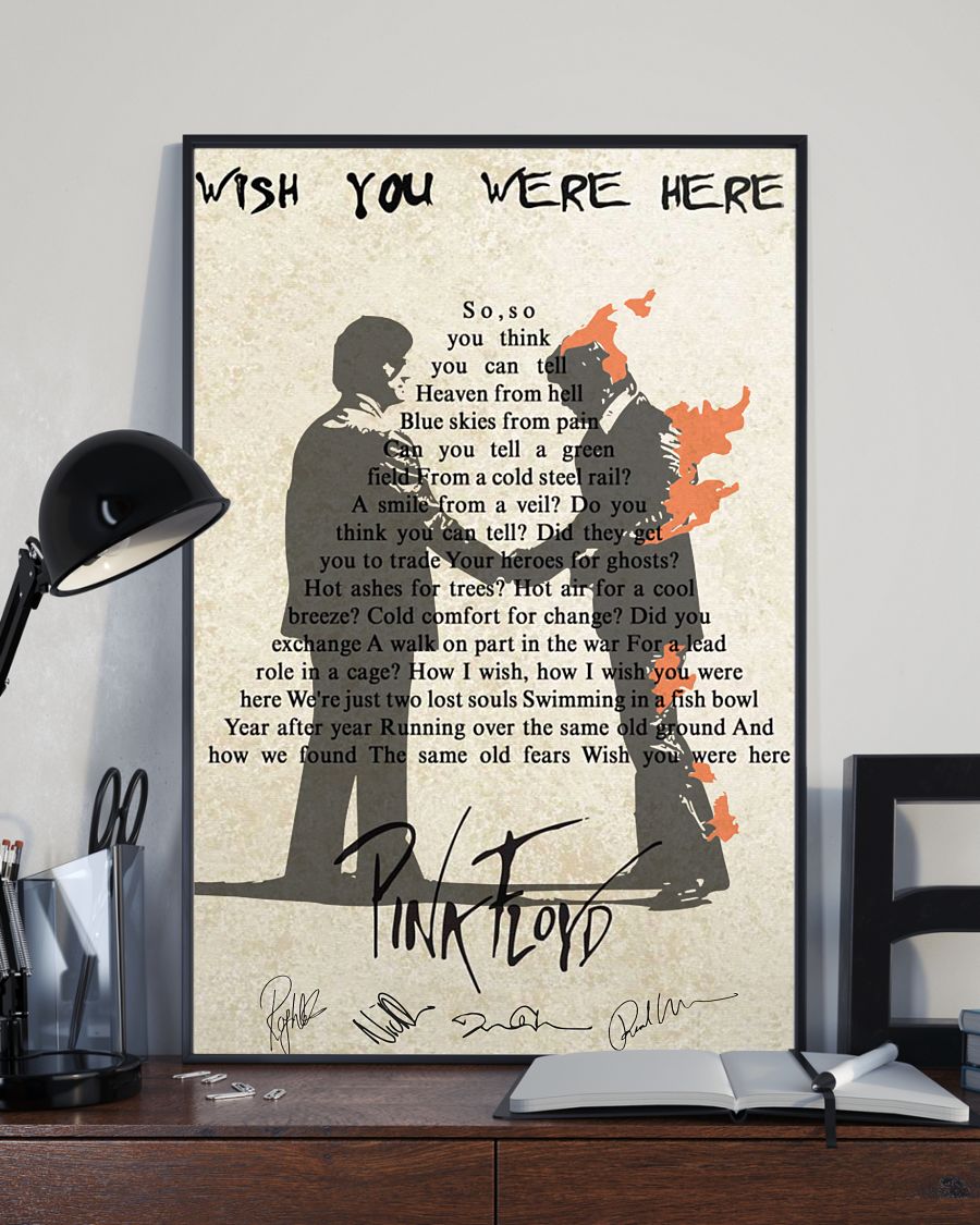 Wish you were here Pink Floyd cool poster
