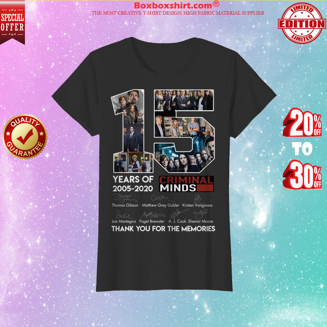 15 years of Criminal minds classic shirt