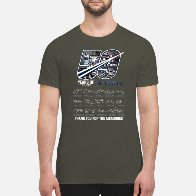 59 year of Cowboys thank you for the memories premium men's shirt