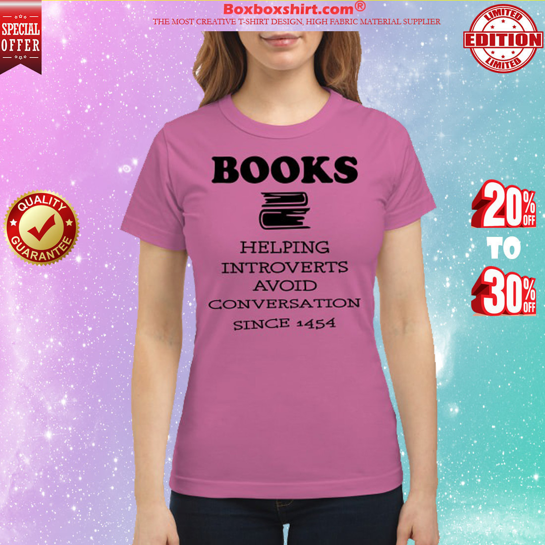 Books helping introverts avoid conservation since 1454 classic shirt