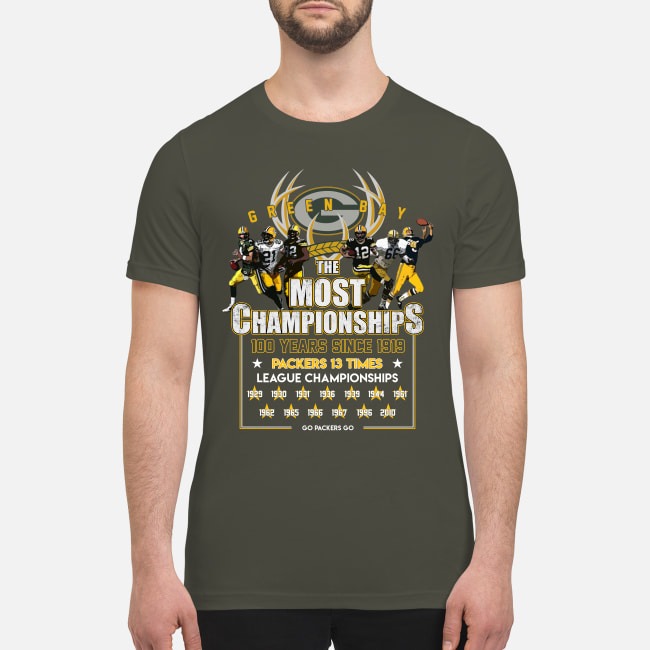 Green bay Packers the most championship 100 years premium men's shirt