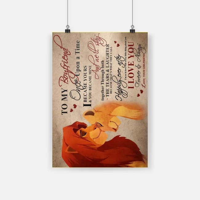 Lion King To my boyfriend I love you forever and always cool poster