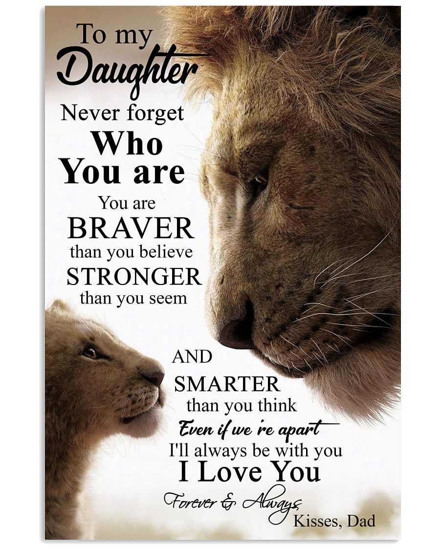Lion King To my daughter never forget who you are poster