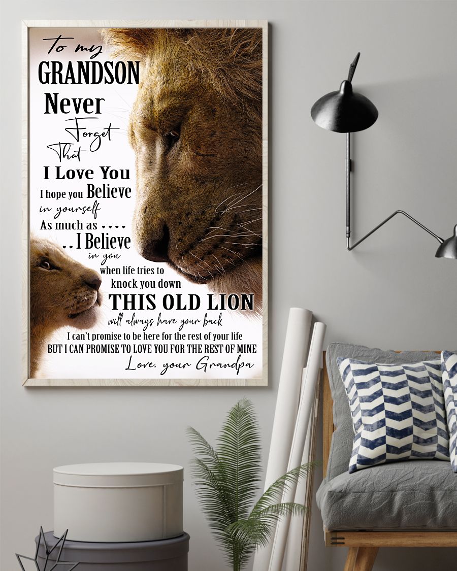 Lion King To my grandson never forget that I love you poster 5