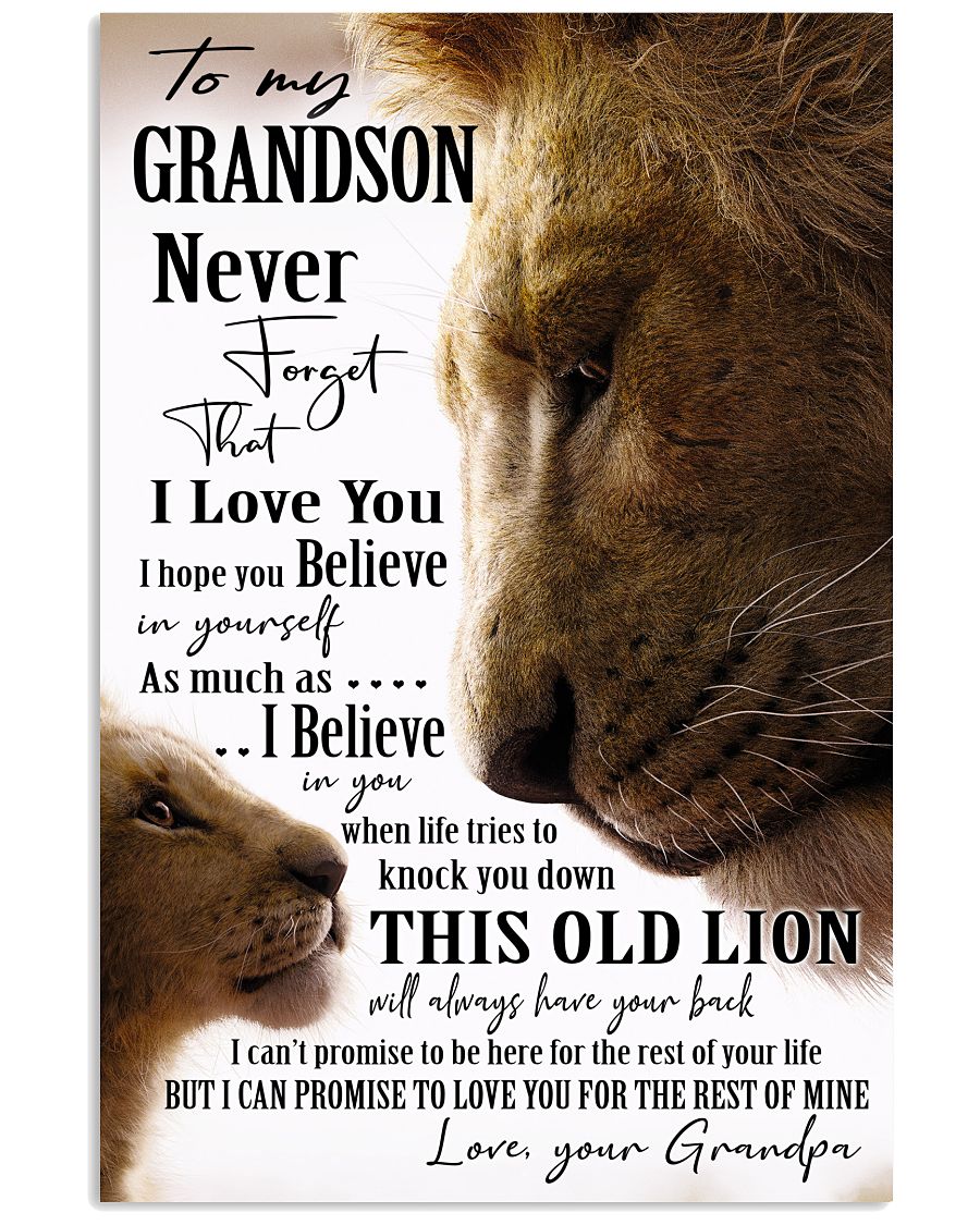 Lion King To my grandson never forget that I love you poster 3