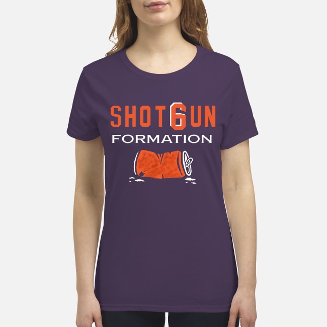 Shotgun formation premium women's shirt
