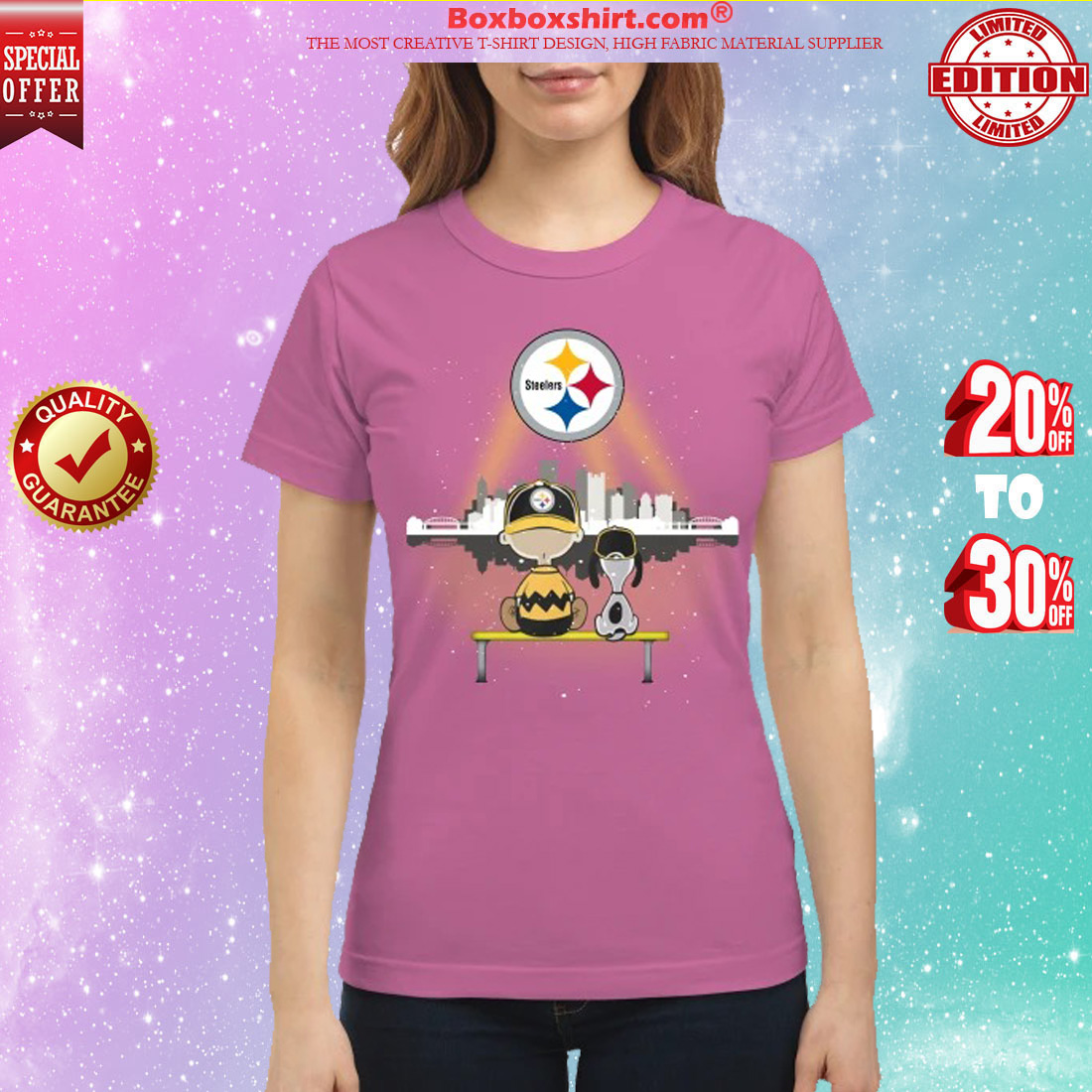 Snoopy and Charlie wathcing Pitburg Steelers classic shirt