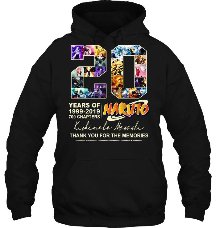 20 years of Naruto Kishimoto Masashi shirt and hoodie