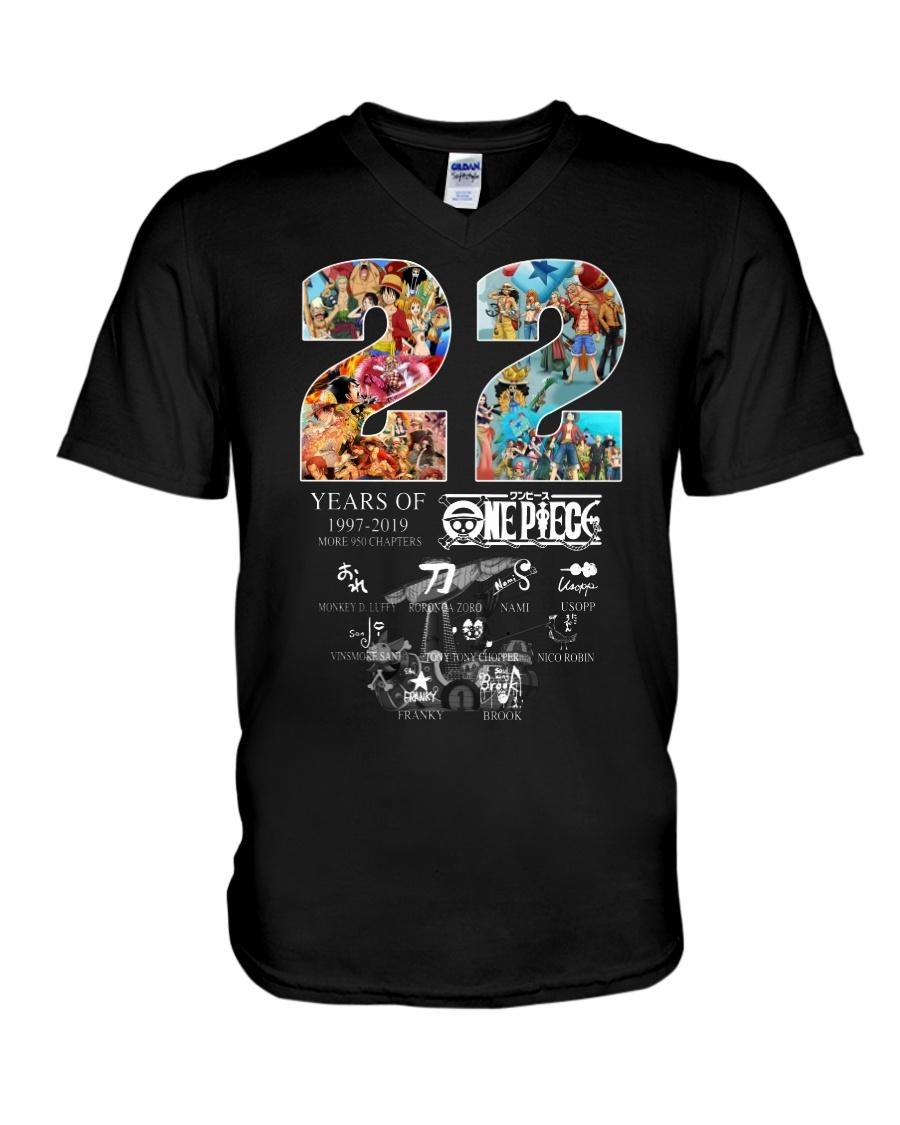 22 years of one piece v-neck shirt