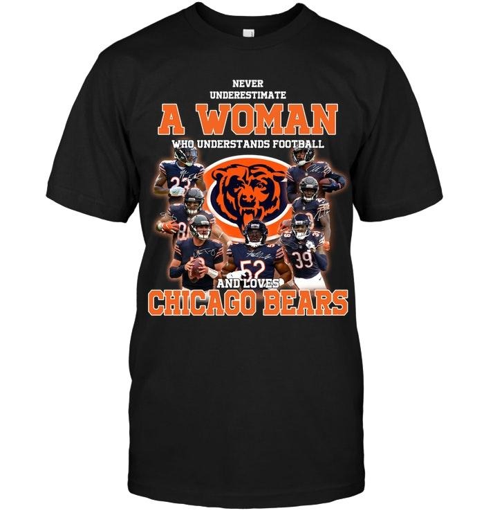 A woman who understand football and love Chicago bears classic shirt