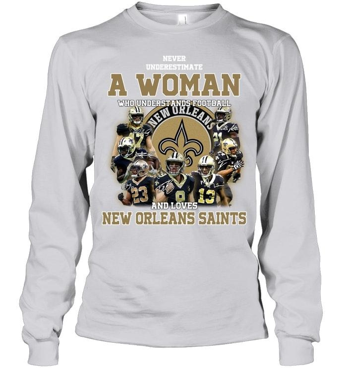 A woman who understand football and love New Orleans Saints classic shirt