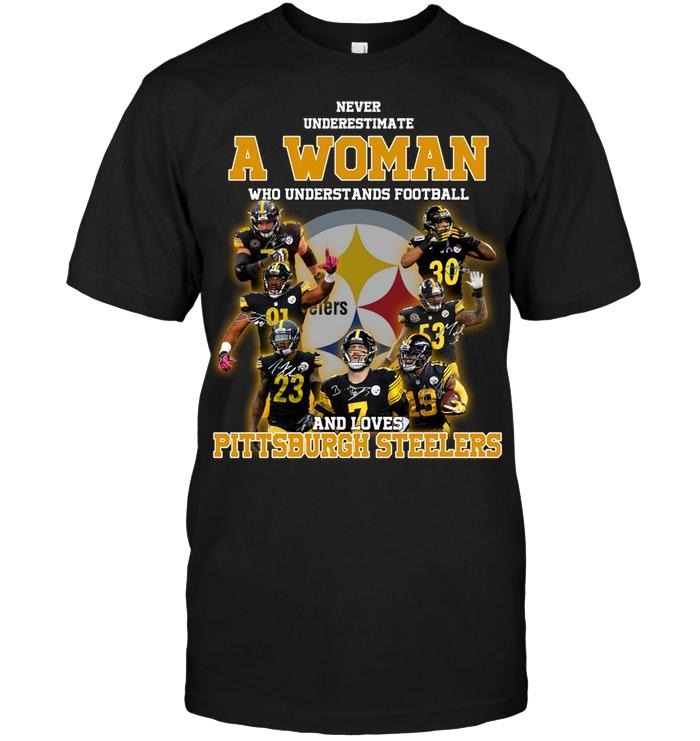 A woman who understand football and love Pittsburgh Steelers classic shirt
