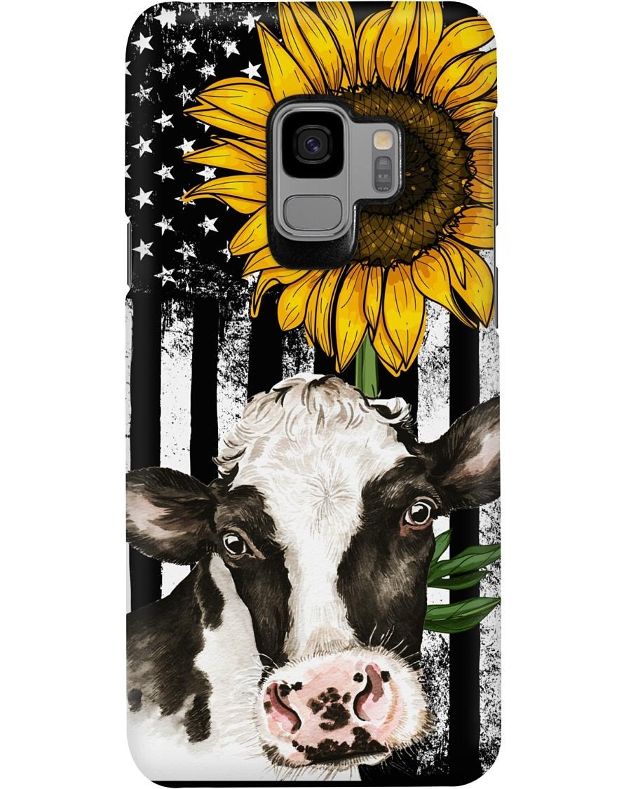 Cow American flag sunflower phone hot case