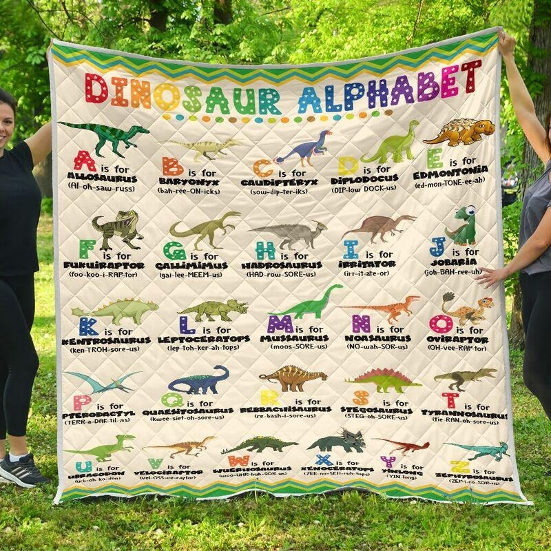 Dinosaur alphabet quilts