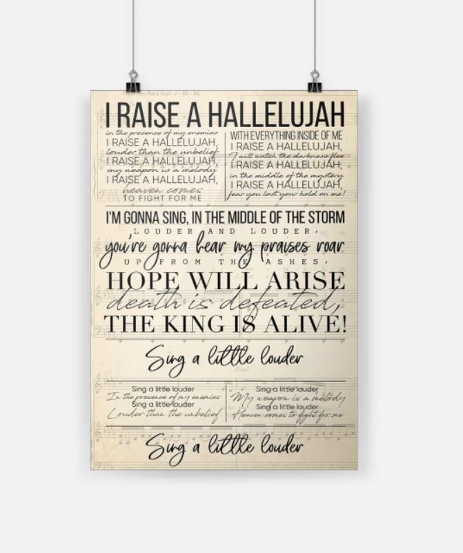 I raise a hallelujah cool posters