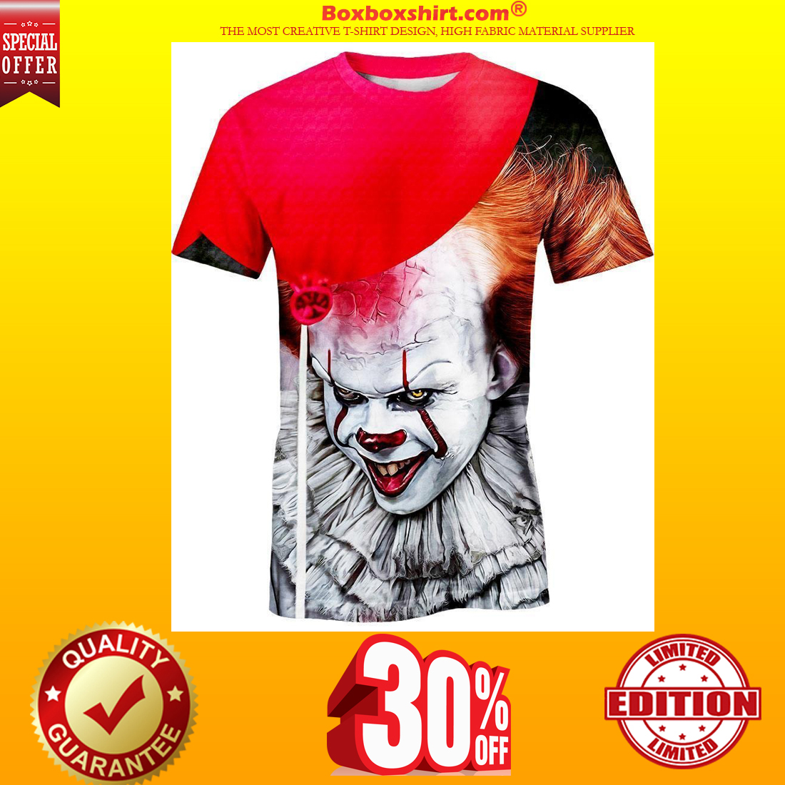 IT Pennywise 3d all over print classic hoodie