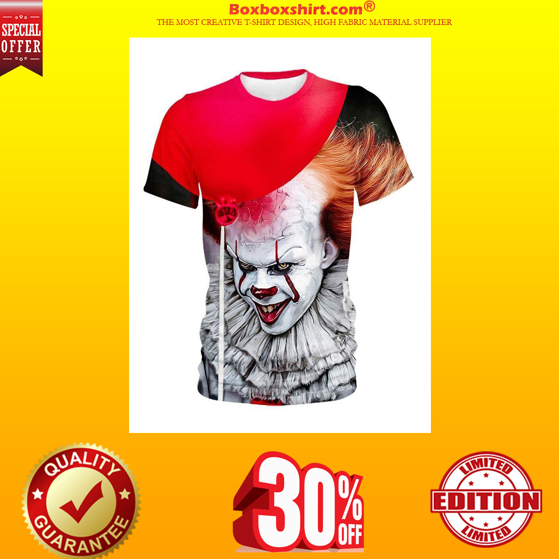 IT Pennywise 3d all over print hoodie and kid tee