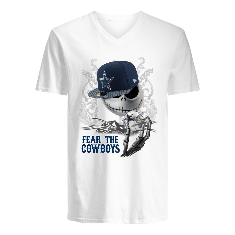 Jack Skellington fear the Cowboys v-neck shirt