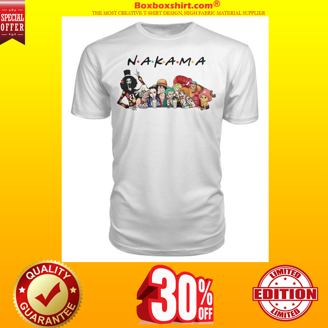 One piece nakama friends shirts