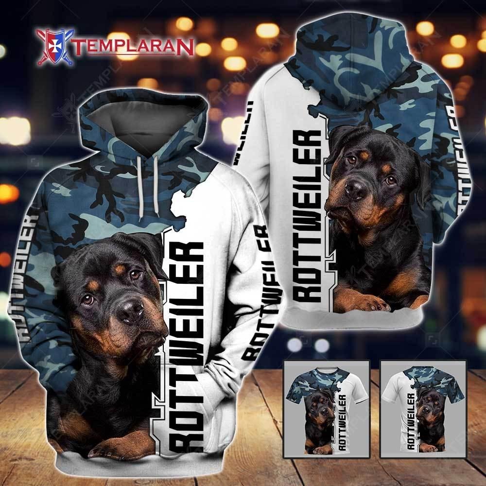 Rottweiler 3d shirt and hoodie and tee