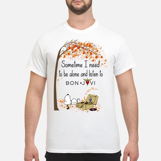Snoopy I need to be alone and listen to Bon Jovi classic shirt