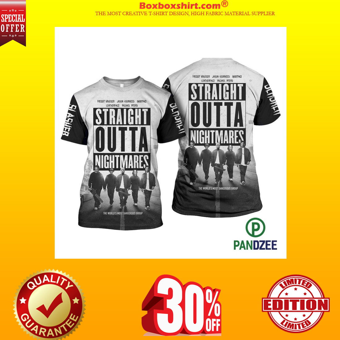 Straight outta nightmares 3d classic shirt