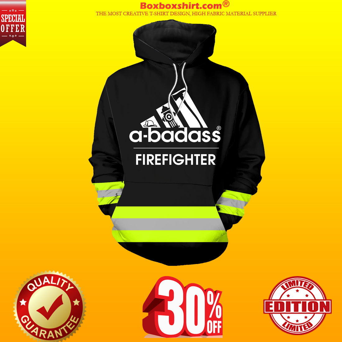 Under Armour firefighter hoodie and shirt green line 3d