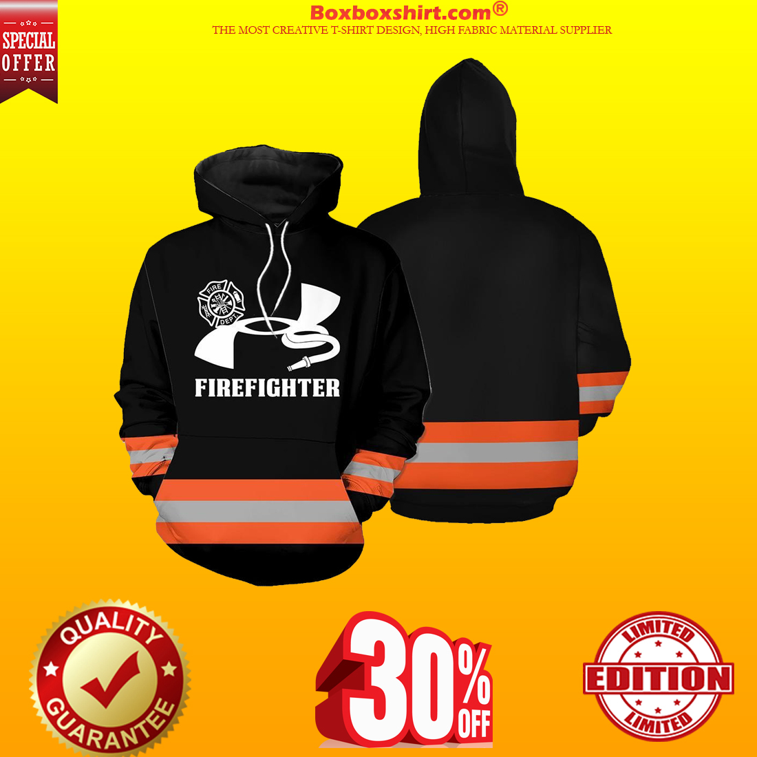 firefighter under armour hoodie