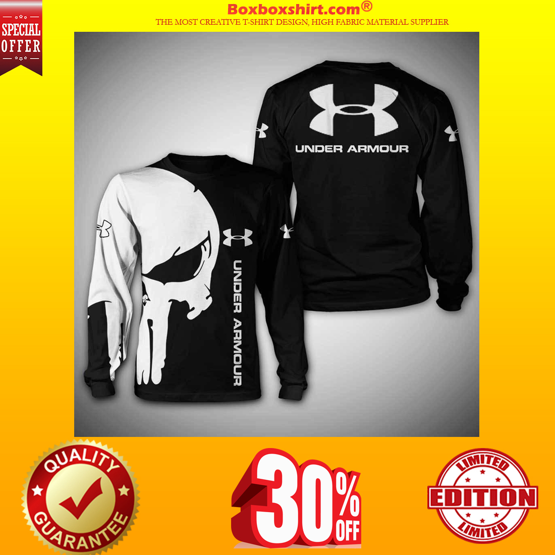 Under Armour skull 3d shirt and hoodie and sweatshirt