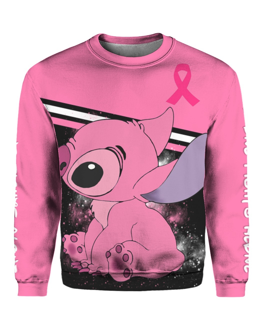 Cancer Awareness Stitch ohana means family 3d hoodie 3