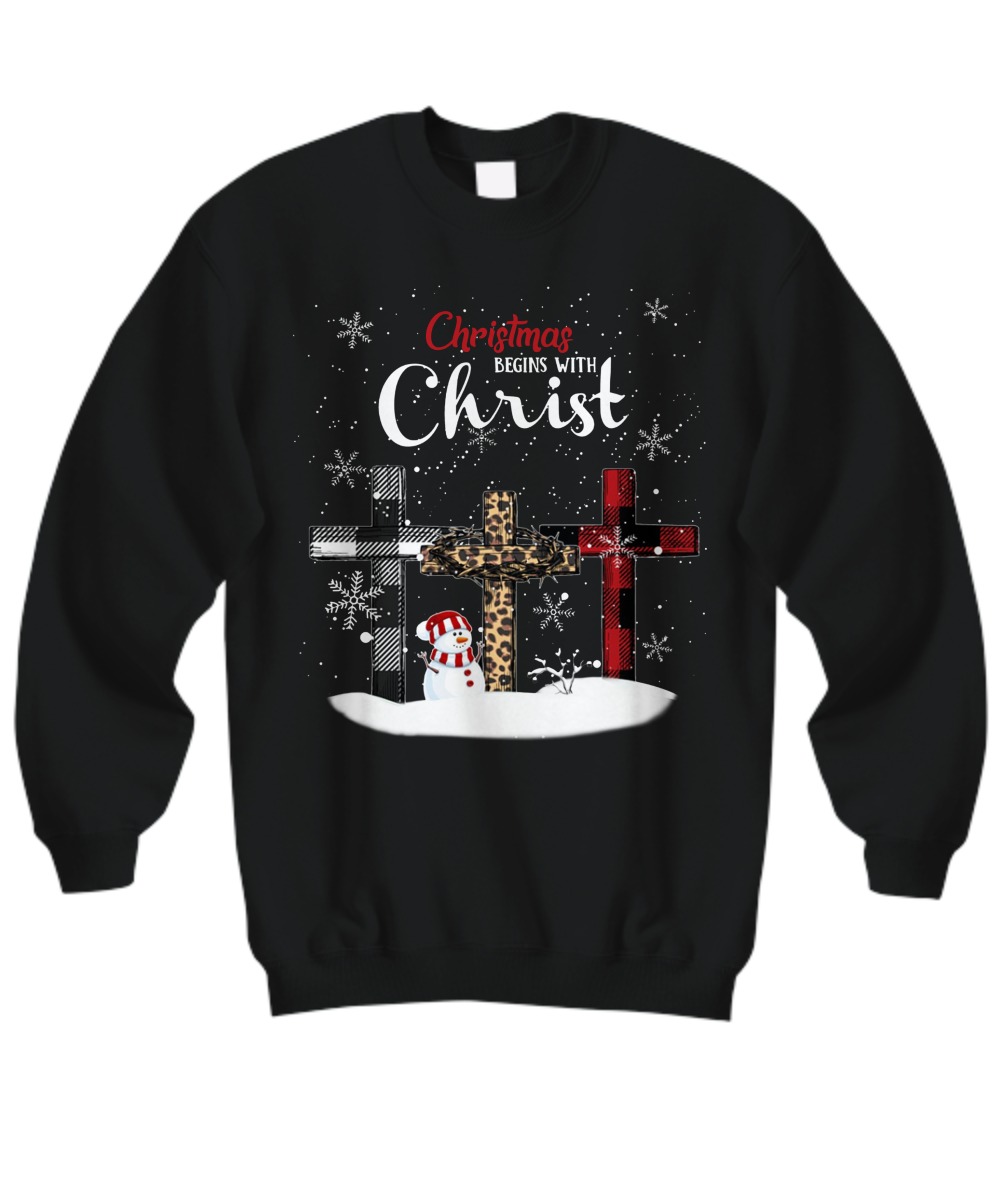 Christmas begins with Christ shirt 4