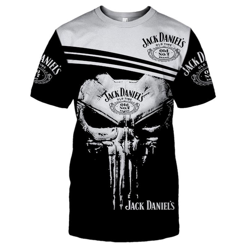 Jack Daniel's skull 3d hoodie and shirt