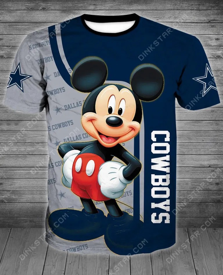 Mickey Mouse Dallas Cowboys 3d hoodie 2