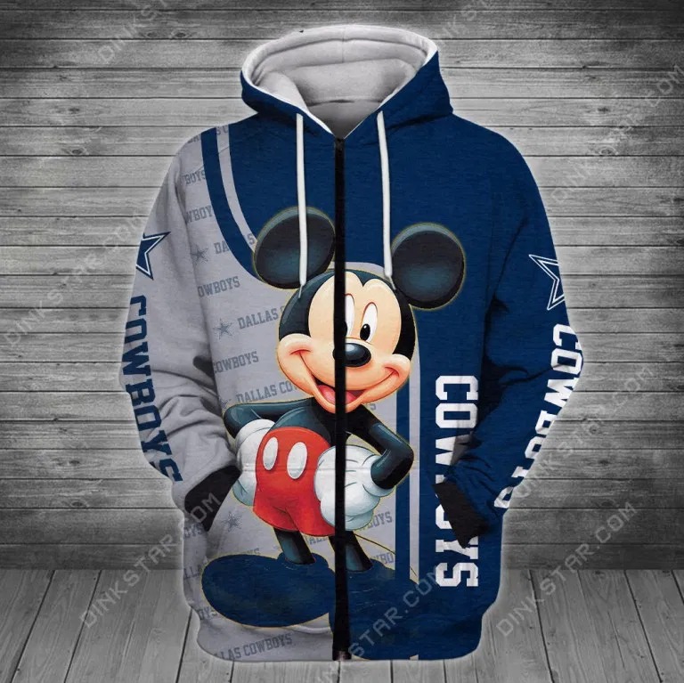 Mickey Mouse Dallas Cowboys 3d hoodie 3