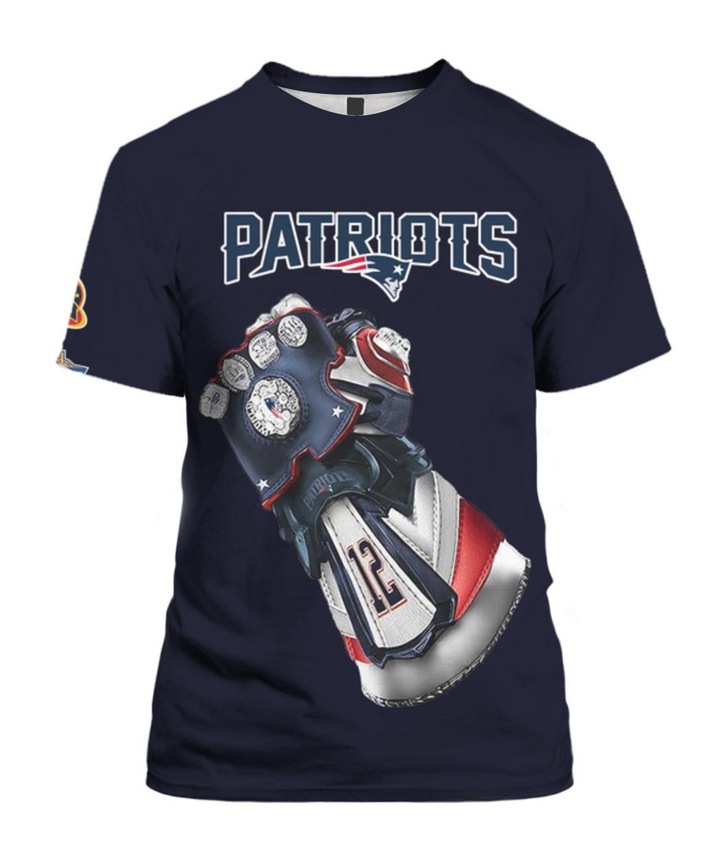 New England Patriots Thanos Gauntlet 3d hoodie 2