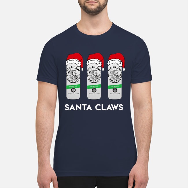 Santa claws white claw hard seltzer premium men's shirt