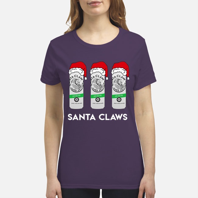 Santa claws white claw hard seltzer premium women's shirt