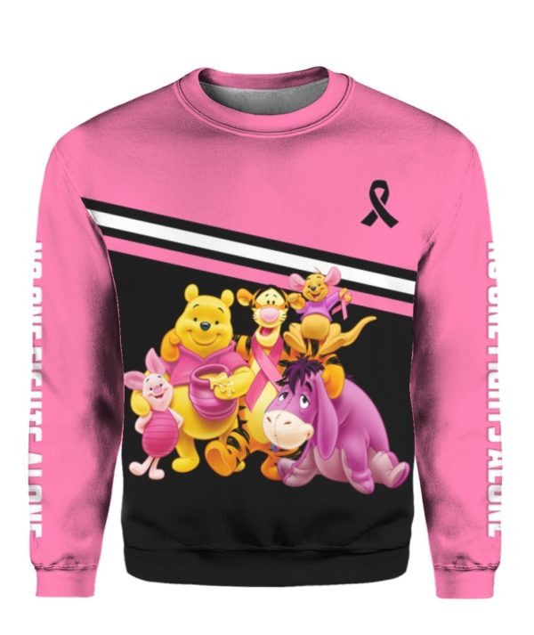 Winnie the pooh breast cancer awareness 3d full print hoodie 3