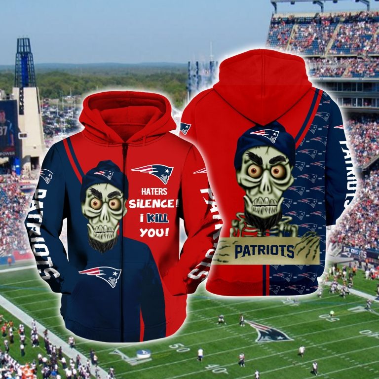 Achmed New England Patriots Haters silence i kill you 3d hoodie 3